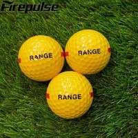 Balles de golf jaunes monobloc FPS, durables, en caoutchouc massif, pour l'entraînement sur le practice, vente en gros OEM