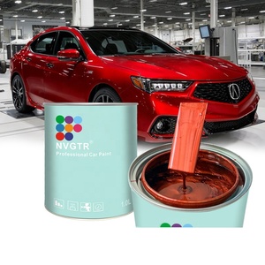 Revêtement de finition automobile haute brillance, couleur rouge cerise profond métallique nacré fin, peinture automobile 1K - Product Image 1