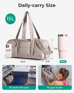 Borsa <span class=keywords><strong>a</strong></span> tracolla da palestra/yoga all'ingrosso da donna, porta tappetino roll-top con scomparto separato <span class=keywords><strong>per</strong></span> asciutto/bagnato, borsa da viaggio leggera, logo personalizzabile - Product Image 2