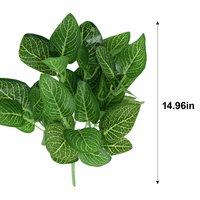Feuillage artificiel en plastique à veines apparentes, tige verte pour arrangement floral de mariage, toile de fond murale florale, décoration de table à domicile, durable et de haute qualité