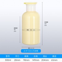 Vente en gros de bouteilles en plastique PET macaron 300ml colorées rose jaune vert conteneur de lotion vide pour bouteille de shampooing liquide savon