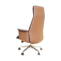 Chaise de bureau exécutive pivotante en cuir de haute qualité, dossier haut, personnalisable, pour usage commercial en intérieur