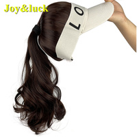 Perruque Chapeau Queue de Cheval Prix de Gros pour Femmes Style Quotidien Couleur Brune Haute Moelleuse Naturelle Courte Épi de Maïs Queue de Cheval Perruques Chapeau pour Dames