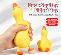 Nouveauté : Jouet à presser en forme de canard jaune, canardling souple et craquant, animal à pincer, jouet sensoriel anti-stress, cadeaux de fête