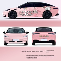Película PET para Cambio de Color de Coches, Serie de Pintura de Dibujos Animados, Venta al por Mayor Transfronteriza, Fábrica de Origen China, Fácil Instalación, 1 Año de Garantía