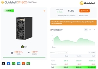 Goldshell XT Box 580GH/s 400W Faible consommation d'énergie (XTM) Mineur XT Box SHA3X 35dB Mineur silencieux à domicile Acheter Mineur à domicile XT Box