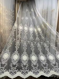 Nouvelle conception de rideau brodé en tissu transparent brodé de style turc - Product Image 4
