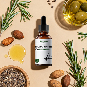 育毛オイルプライベートラベルオーガニックローズマリーヘアケアロストリートメント速く純粋な野生の髪の成長オイル - Product Image 5