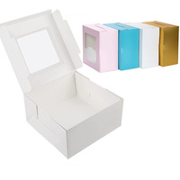 Boîte d'emballage alimentaire jetable en carton blanc avec fenêtre transparente en PET gaufrée pour gâteaux de lune, thé, biscuits, bonbons, pâtisseries et gâteaux