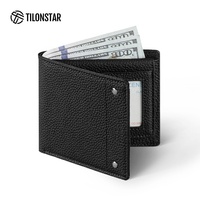 Portefeuille en cuir véritable TILONSTAR TVW178P, porte-cartes bancaires personnalisable avec logo, durable, vierge pour sublimation