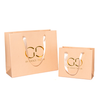 Custom Luxury Black Recyclable Paperboard Gift Shopping Bags with Custom Logo Lamination Ribbon Handle & Candle Use