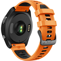 Profitez d'un joli bracelet sport en silicone à dégagement rapide en deux couleurs en caoutchouc souple étanche à la mode pour Garmin Forerunner 965