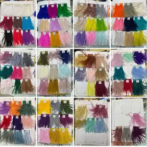 Wholesale Lace Fabric Tassel Fringe Trim Fabric Ostrich Feathers Lace Ostrich Feather Trim For Sale