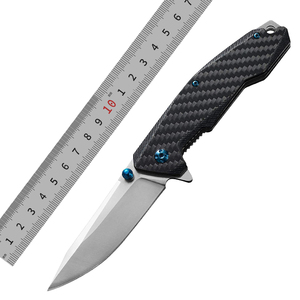 Bochen Couteau Pliant 440c in acciaio al carbonio lama pieghevole CNC in fibra di carbonio manico campeggio sopravvivenza tattico coltello tascabile EDC - Product Image 6