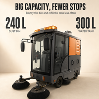 Balayeuse autoportée industrielle 48V 200Ah Batterie 9500W Autopropulsée Balayage Aspiration Suppression de la poussière