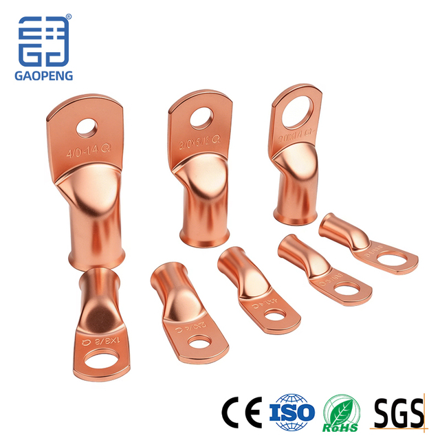 AWG Automotive Bell Mouth Copper Tube AWG Electrical Battery Connector Cable Lugs Copper Bare Terminal