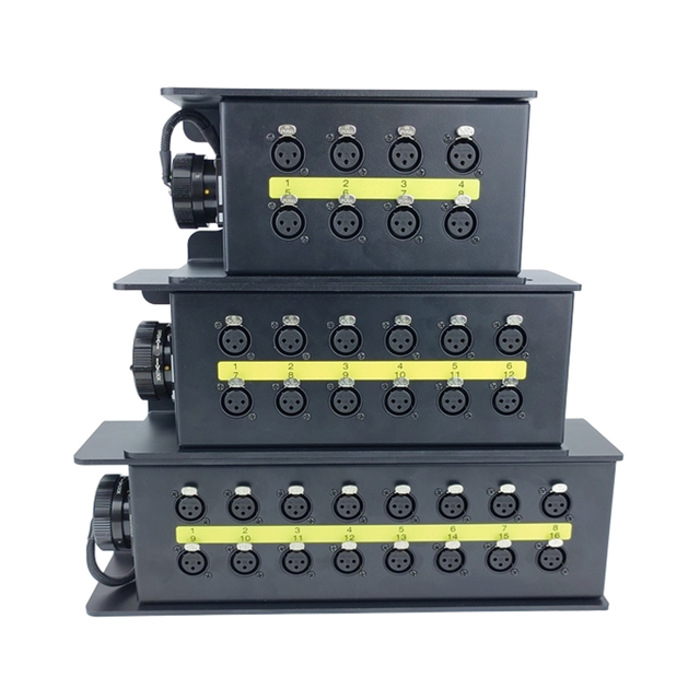 8-Channel 25-Pin Audio Distribution Box with XLR Male Connector 25-Pin Audio & Video Connectors