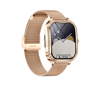 Montre connectée étanche IP67 carrée pour femmes MK88, appels Bluetooth, moniteur de santé, suivi de la forme physique sportive avec suivi de la fréquence cardiaque et du sommeil - Product Image 1