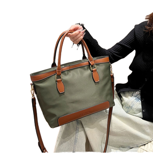 Bolso Tote Gris Ligero y Portátil de Nailon de Color Sólido para Mujer, Bolso de Hombro/Bandolera Elegante para Oficina/Casual, Bolso de Mano Duradero - Product Image 1