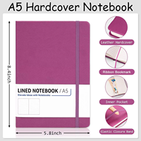 Carnet personnalisé A5 à couverture rigide en cuir PU, 100 feuilles, ligné, pour l'école, le travail, l'écriture et les notes cadeaux