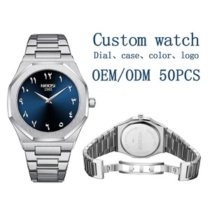 ผู้ผลิตนาฬิกาข้อมือแบบดรอปชิปปิ้ง OEM นาฬิกาสแตนเลสสตีล แฟชั่นหรูหราสำหรับผู้ชาย หน้าปัดตัวเลขอารบิก - Product Image 6