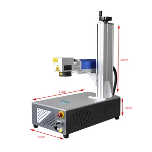 TYLASER 20 watts portátil mini botão fibra de marcação a laser máquina para plásticos