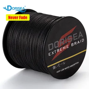 DORISEA "NEVER FADE" Schwarz Rot Moos PE Multi filame Geflochtene Angelschnur 6-100LB Angel draht Grün 4 Stränge 100M-2000M CN;GUA