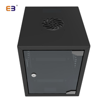 Armoire murale MINI Rack 10 pouces SOHO avec porte en verre gris fumé