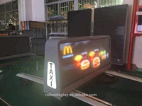 Pantalla LED para Ventana Trasera de Taxi/Auto, Publicidad en Pantalla LED Superior de Taxi, Pantalla LED Transparente para Interiores