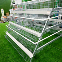 Cage à poules pondeuses de type A en acier galvanisé à chaud, 3-4 niveaux, capacité 96-160 poules, équipement d'élevage de poules pondeuses à haute productivité