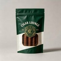 Sachets d'emballage personnalisés pour cigares, en plastique de qualité alimentaire, avec fenêtre, pour maintenir l'humidité, avec fermeture éclair