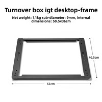 Table de camping portable d'extérieur avec cadre IGT en acier au carbone, pour panneaux monobloc et demi-bloc, accessoires pour table et chaise