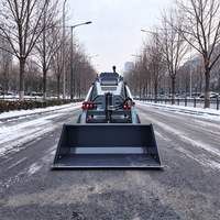 China YW CE/EPA Track Mini 13.5HP Skid Steer Loader Dengan Bucket Trencher Rotary Plow