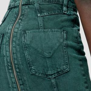 กระโปรงแม็กซี่ทรงเข้ารูปเอวสูงผ้าทวิลล์แบบมีซิปหลังสำหรับผู้หญิงสั่งทำขายส่ง - Product Image 6