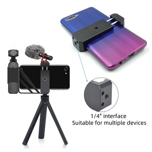 Abrazadera de soporte de teléfono móvil de aleación de aluminio universal con tornillo de 1/4 "para teléfono inteligente - Product Image 4