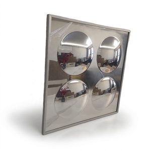 <span class=keywords><strong>Espejo</strong></span> Acrílico Convexo Cuadrado con Marco de Aluminio, <span class=keywords><strong>Espejo</strong></span> Decorativo de Pared para Sala de Estar - Product Image 2