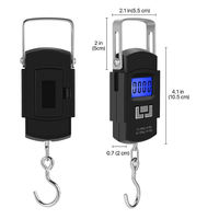 Báscula Digital Colgante para Equipaje, 50 kg/10 g, Doble Precisión, Electrónica, Portátil, Compacta, para Pesca, Viajes, Compras, Balanza de Peso