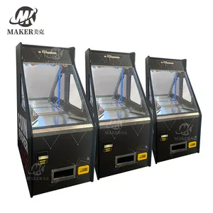 Kualitas tinggi hitam Arcade permainan pendorong koin elektronik dengan tagihan perubahan penjualan langsung pabrik mesin koin pendorong kaca keras