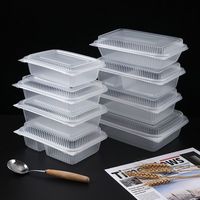 Boîte à lunch jetable à double compartiment Topsun, de qualité alimentaire, utilisable au micro-ondes, pour la restauration rapide à emporter, capacité de 750 ml, modèle TS66