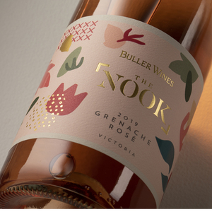 ฉลากไวน์หรูหราแบบกำหนดเอง ปั๊มทอง ลายนูน กระดาษเนื้อพิเศษ ไวน์กึ่งหวานระดับไฮเอนด์ ฉลากไวน์โรส - Product Image 2