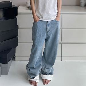 بنطلون جينز عالي الجودة للرجال مقاس كبير، بنطلون جينز فضفاض للرجال 2026 - Product Image 3