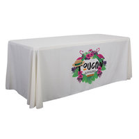 Housse de table ronde personnalisée, impression couleur CMYK par sublimation, nappe pour banquet d'hôtel