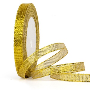 Wholesale Custom Logo Printing 100% Polyester Metallic Design <b>Ribbon</b> for Wedding Birthday <b>Gifts</b> <b>Gift</b> Packaging - Product Image 1