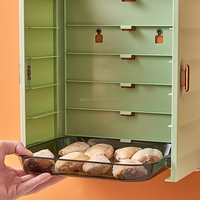 Garde-manger mural en plastique pour la préparation des plats, Organization, armoire de stockage des aliments à 6 niveaux
