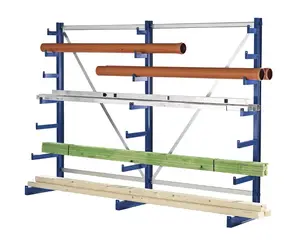 Bar Pipe Stack Sperrholz Tube Warehouse Lagerung Einseitige oder doppelseitige Space Saver Hochleistungs-Metall-Cantilever-Racking