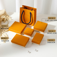 Cajón de joyería caja de juego de joyas de color bronce con paquete de joyería de dos partes con papel especial