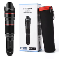 Objectif de téléphone portable 50X, longue portée, grande ouverture, télescope monoculaire HD, vente en gros