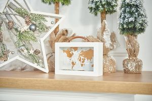 <span class=keywords><strong>Hucha</strong></span> rectangular de viaje <span class=keywords><strong>para</strong></span> adultos, diseño de mapa mundial, con asa blanca, <span class=keywords><strong>para</strong></span> vacaciones, fondo de luna de miel y aventuras - Product Image 6