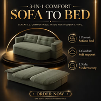 Canapé-lit pliable sur mesure avec rangement dissimulé, canapé convertible en tissu pour projets hôteliers et d'appartements (OEM)