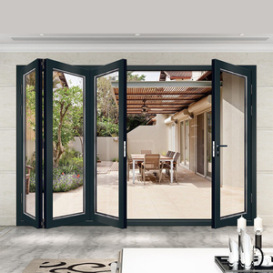 Hihaus-deslizante tipo acordeón ancho de aluminio, para exterior, puertas deslizantes triplegables - Product Image 2